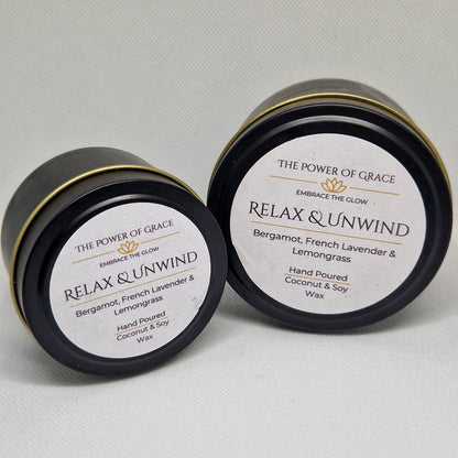 Relax & Unwind 4oz Tin Candle